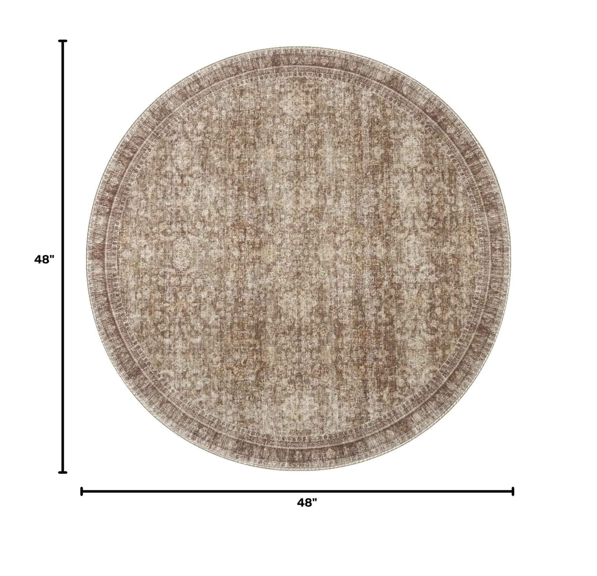 Round Rug 4ft (Dark Brown / 4' (Round))
