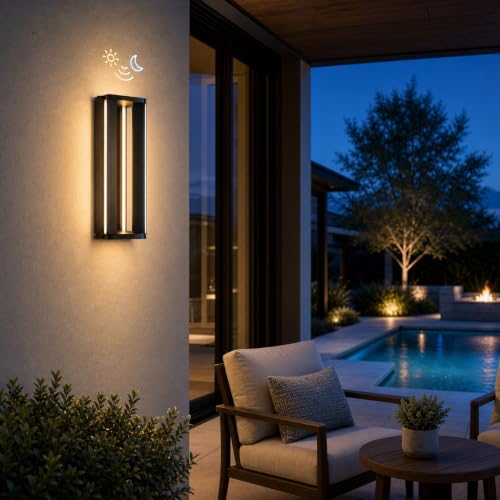 Outdoor Wall Lights with Dusk to Dawn Sensor 15W LED