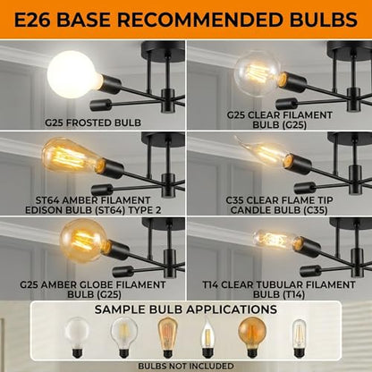 6 Lights Sputnik Chandelier