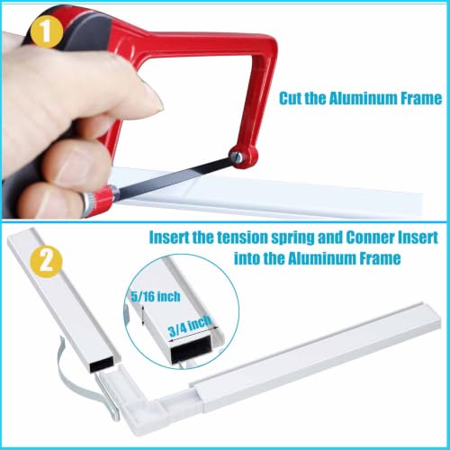 Window Screen Frame Kit DIY Screen Replacement Kit Screens to Fit Any Window with Full Tool Set