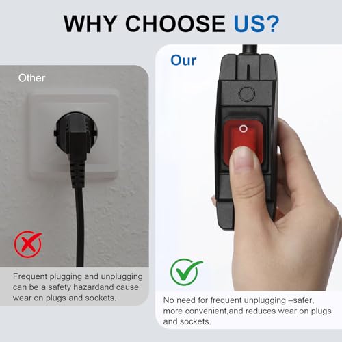 IP66 Waterproof Extension Cord with ON