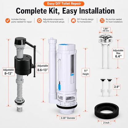 Dual Flush Valve Replacement Kit for 2
