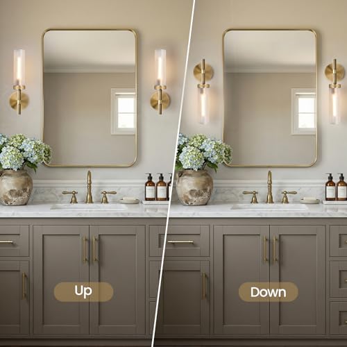 Brass Knurled Wall Sconce 18"