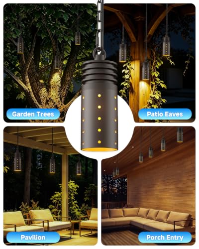 12V Outdoor Pendant Light Hanging Lights Free MR16 Bulb 3W