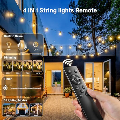 Outdoor String Lights with Remote
