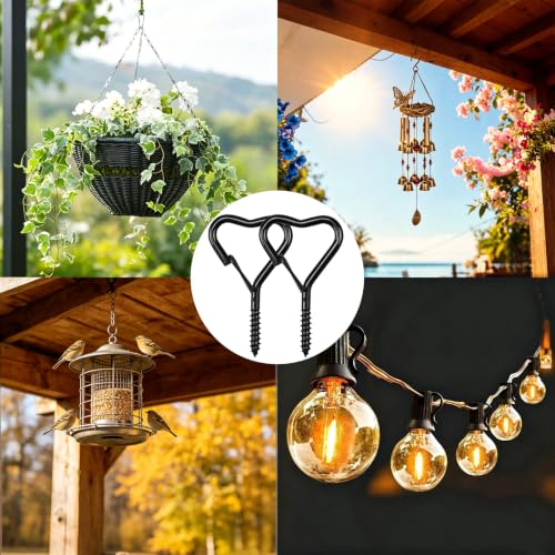 2.36IN Heart Shaped Screw Hooks for Hanging