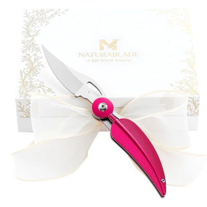 Feather Inspired Folding Pocket Knife