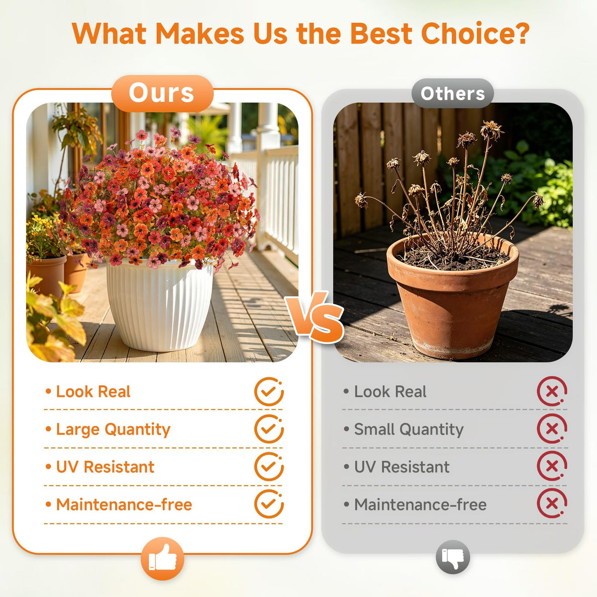 24 Bundles Artificial Fall Flowers (Orange Brown Red Pink)