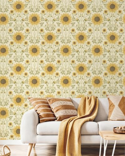 Floral Peel and Stick Wallpaper Flower Wallpaper Farmhouse Removable Waterproof