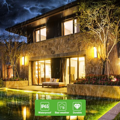 LED Outdoor Wall Light Fixture 16in Dimmable Modern Porch&Patio Wall Light Fixture