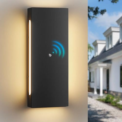 Dusk to Dawn Outdoor Modern Wall Light Black Wall Sconce