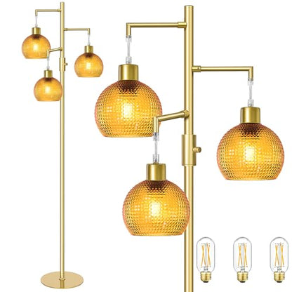 Glass Floor Lamp for Living Room