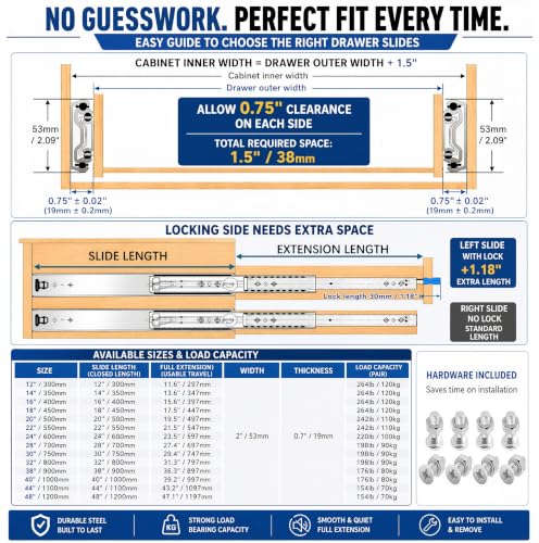Heavy Duty Drawer Slides LD2053