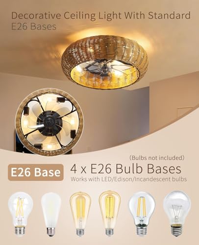 Low Profile Ceiling Fan with Light