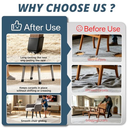 Chair Leg Floor Protectors for Carpet
