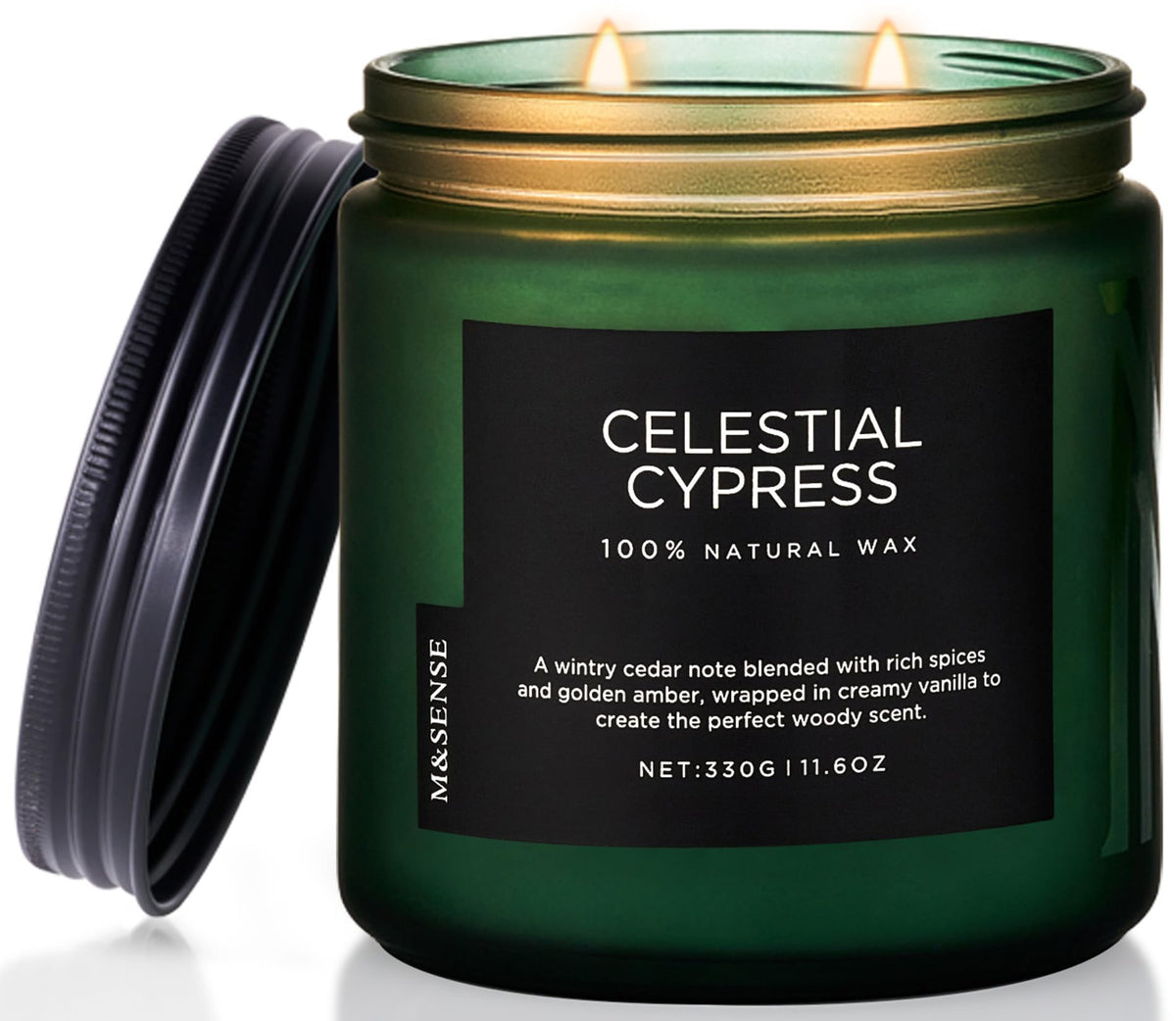 Celestial Cypress Scented Candles for Home (Celestial Cypress / Medium Jar)