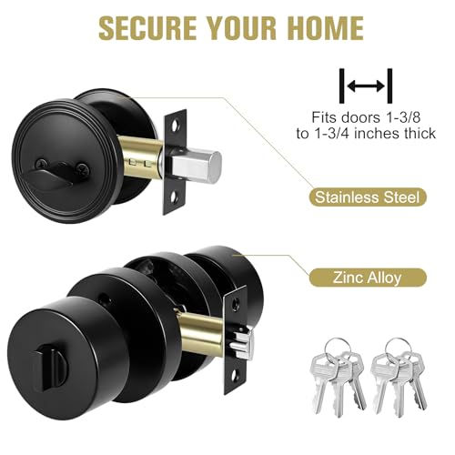 Front Door Knob and Deadbolt Set