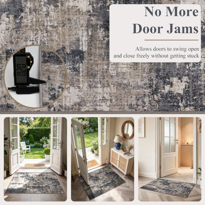 2x3 Entryway Area Rug (Black & Beige / 2' x 3' (Rectangular))