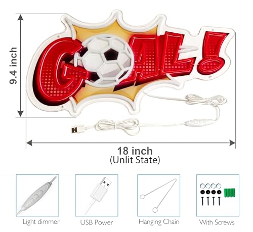 Soccer Goal Neon Sign