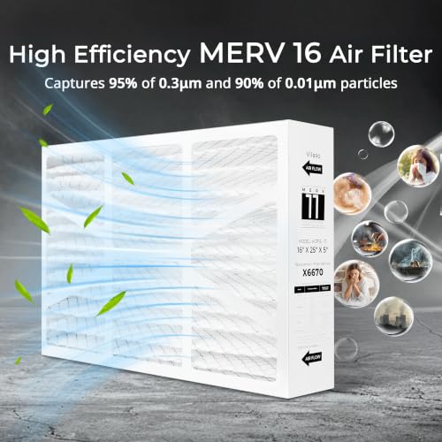 X6670 16x25x5 MERV 11 Filter for Lennox HCC16