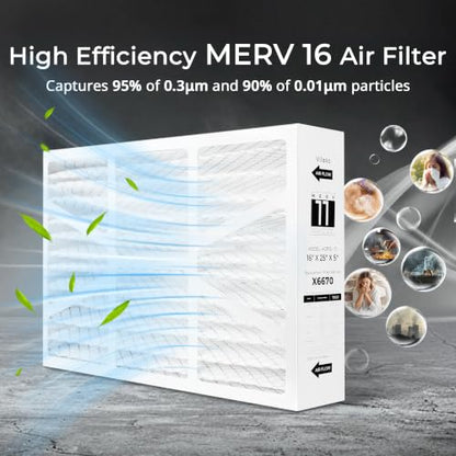 X6670 16x25x5 MERV 11 Filter for Lennox HCC16