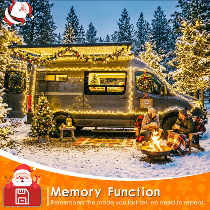 300 LED Christmas Lights Outdoor 98 FT Warm White Remote and Plug (Warm White / 300 LED)