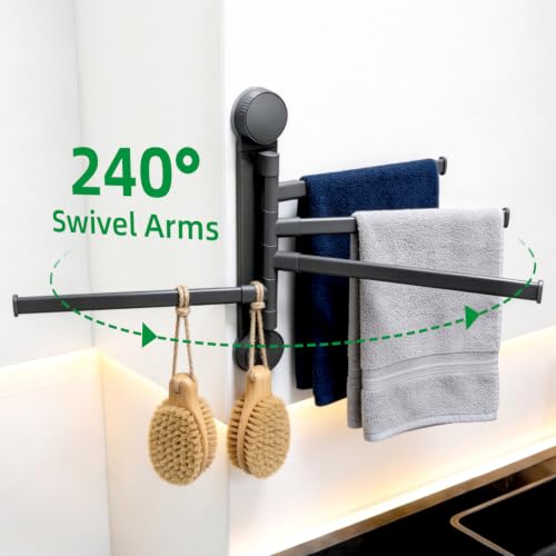 Homey Art Suction Cup Towel Bar No Drill
