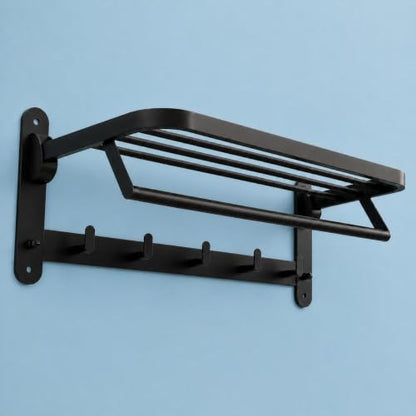 Foldable Towel Rack with Shelf