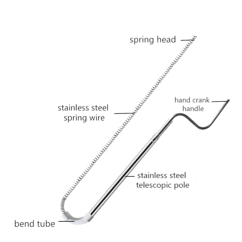 Telescopic 304 Stainless Steel Toilet Drain unclogger