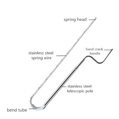 Telescopic 304 Stainless Steel Toilet Drain unclogger