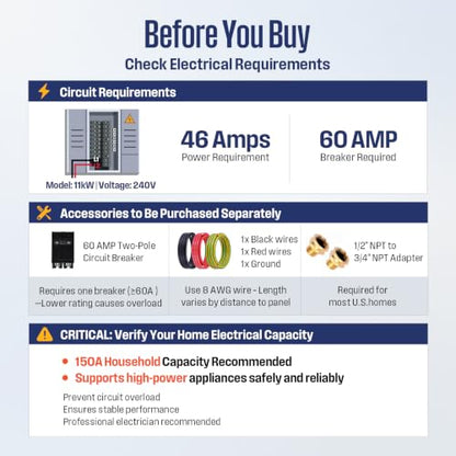 Tankless Water Heater Electric 240V