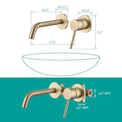 Wall Mount Bathroom Faucet