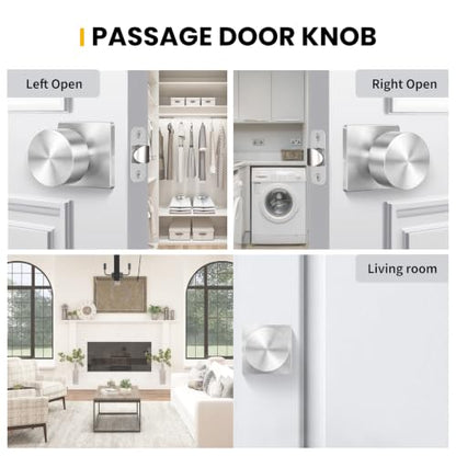 Brushed Nickel Closet Door Knobs (Brushed Nickel)