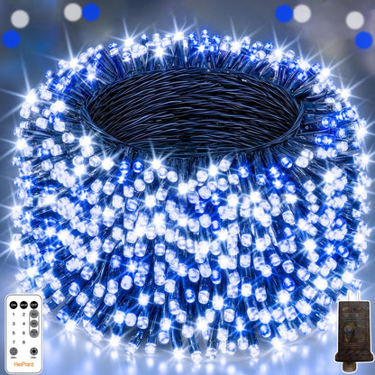 500 LED Christmas Lights Outdoor (Blue and White / 500 LED)