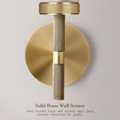 15" Knurled Brass Bathroom Wall Sconces (Brass-1PC)