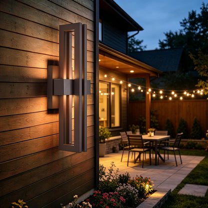Modern 23" LED Outdoor Wall Sconce (1Pack Large 23"H Textured Bronze)