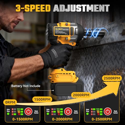 Cordless Impact Wrench with 6 Sockets