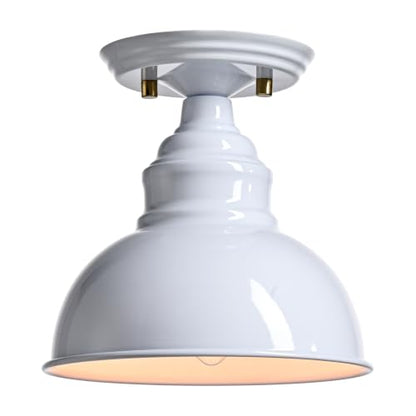 Flush Mount Ceiling Light Farmhouse Industrial Metal Dome Shade