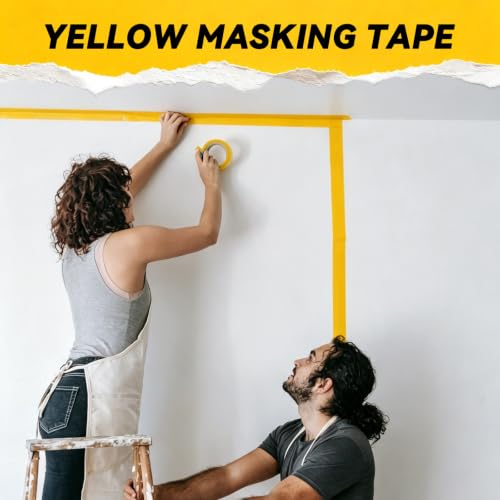 6 Pack Yellow Painters Tape 2 inch Wide x 55 Yards