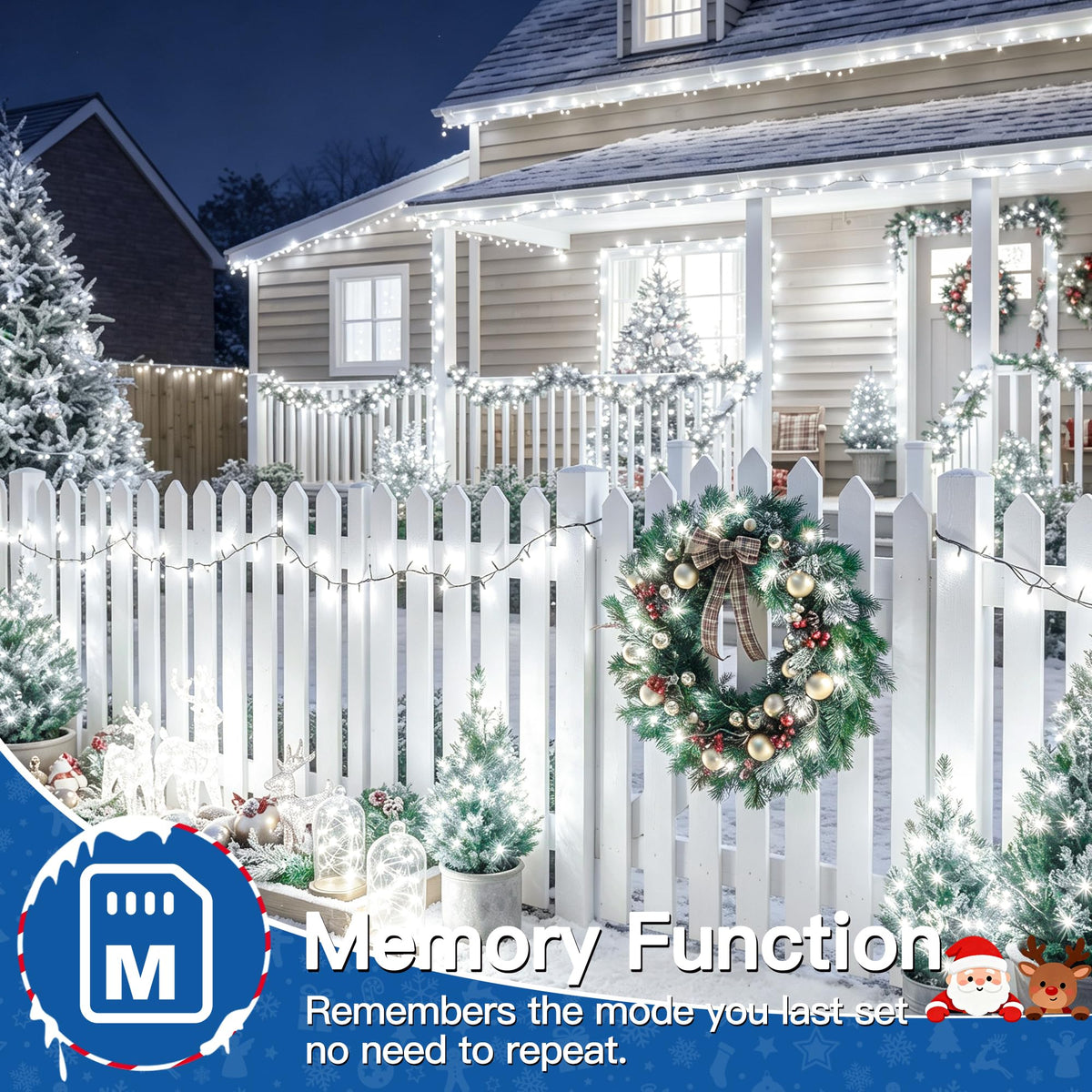 500 LED Christmas Lights Outdoor (Cool White / 500 LED)