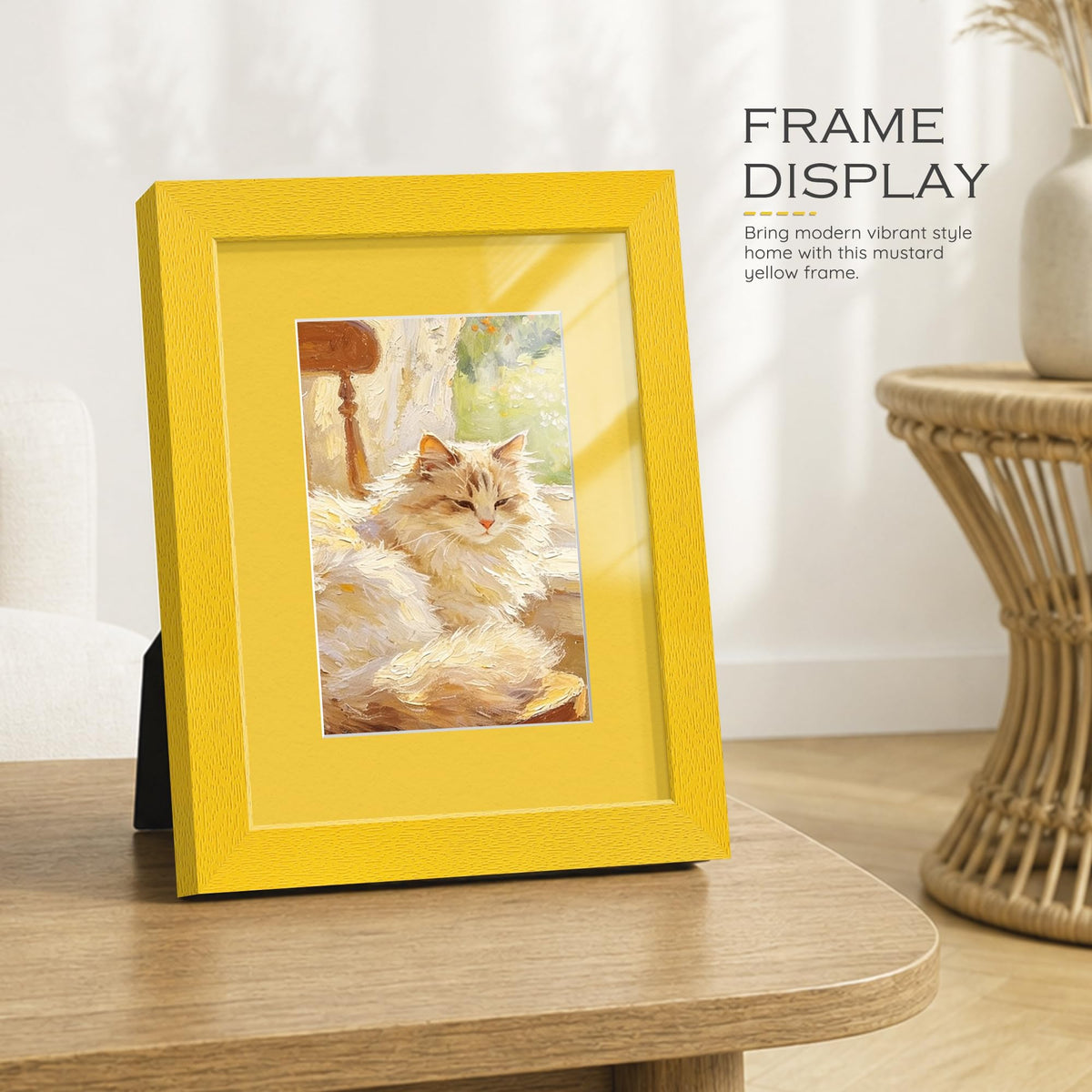 8x10 Mustard Yellow Picture Frame (Mustard Yellow Frame Yellow Mat / 8x10)