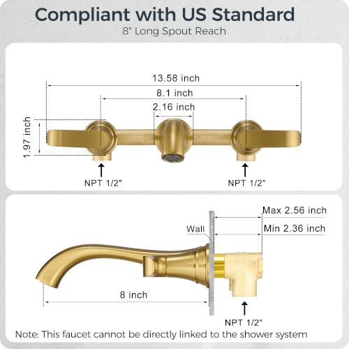 Wall Mount Tub Filler