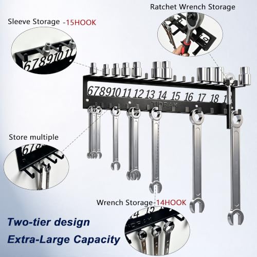 Combination Wrench & Socket Organizer Rack
