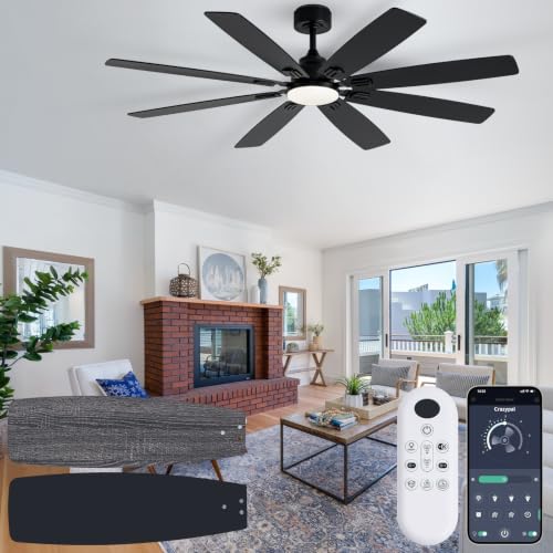 52" Ceiling Fan with Light for Bedroom