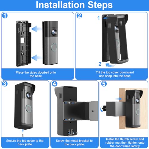 Anti Theft Doorbell Mount Compatible with Ring Battery Doorbell