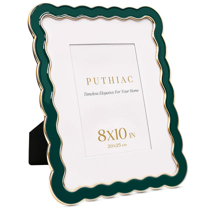 8x10 Scalloped Wavy Metal Picture Frame (Hidden Jade / 8x10)