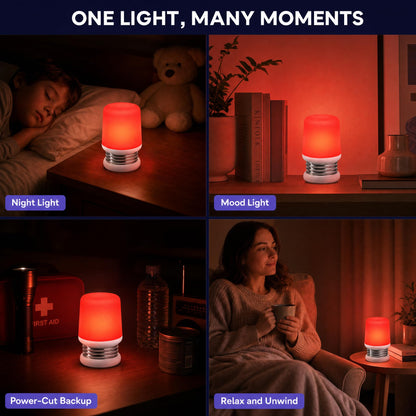 Rechargeable Table Lamp Bulb (Red)