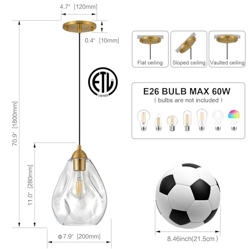 Glass Pendant Lights Kitchen Island