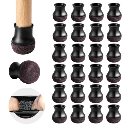 Chair Leg Floor Protectors Round 24pcs Felt Furniture Pads