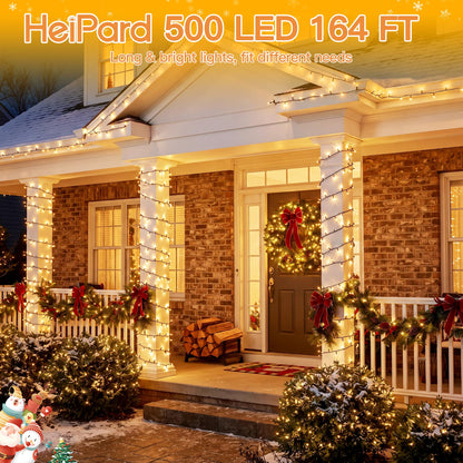 500 LED Christmas Lights Outdoor (Warm White / 500 LED)